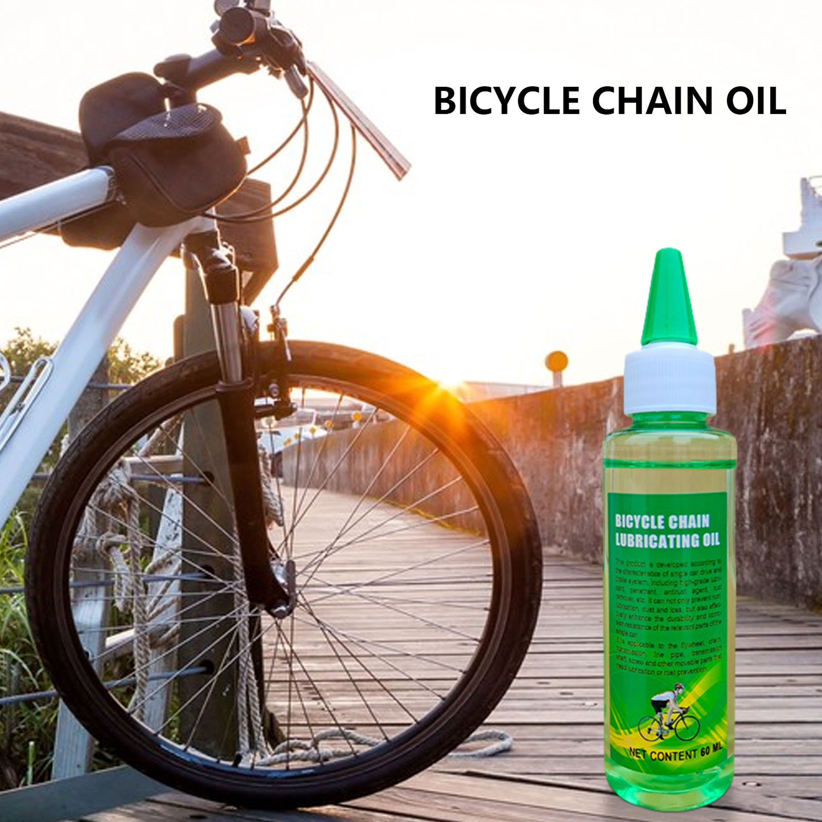 Green Oil Bicycle Chain Lube Wet & Dry Conditions 60ml