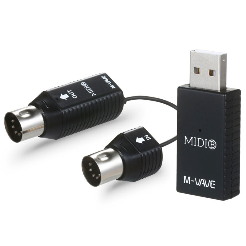 M-VAVE Wireless Bluetooth MIDI Adapter Ultra Low Latency 5 PIN to MIDI Device