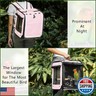 Suertree Bird Carrier with Seat Belt for Car Travel, Bird Backpack Carrier with Indestructible Stainless Steel Mesh, Large Bird Carrier Travel Cage, Pink