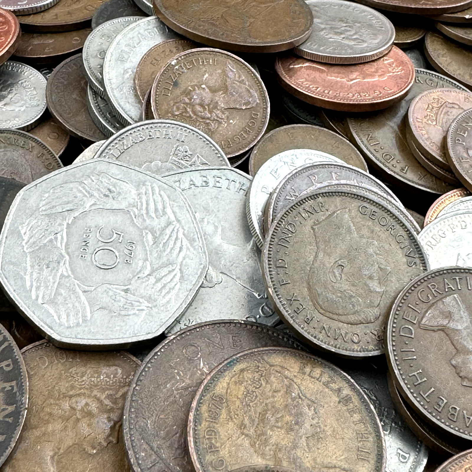 British Coins 5 LB Bulk Lot of ~300 Random Coins from United Kingdom 🇬🇧