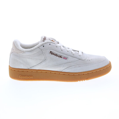 

Reebok Club C 85 GX1703 Мужские Бежевые Замшевые Кроссовки На Шнуровке Lifestyle Обувь, Бежевый, Reebok Club C 85