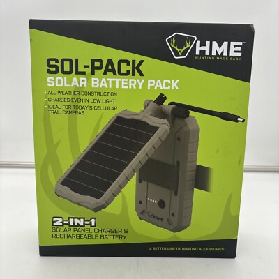 HME Solar Power Panel, Ideal for Cellular Trail Cameras, 1000 MAH - HME-SOLP