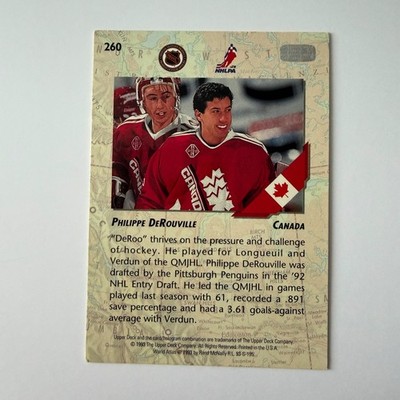1993 Upper Deck Hockey #260 Philippe DeRouville RC World Juniors