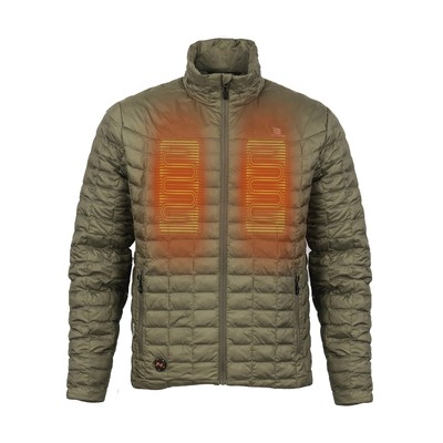 Pre-owned Mobile Warming Backcountry Men's 7.4v Battery Heated Jacket Morel In Xlarge Size In Multicolor