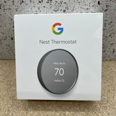 Sealed Google Nest Thermostat Charcoal GAO2081-US Programmable NIB Never Opened