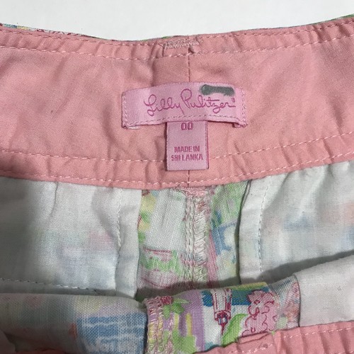 Lilly Pulitzer State Of Mind Callahan Shorts Size 00 Patch Work Patriotic States