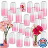 24Pcs Pink Bud Vases, Glass Flower Vase for Centerpieces, Small Vases for Flowers, Decor Centerpiece for Bathroom, Decorative Vases for House Warming