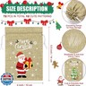 FLOE 36Pcs Christmas Burlap Gift Bags with Drawstring Christmas Linen Bags Drawstring Goody Gift Bag Small Jute Xmas Candy Linen Treat Sacks Reusable Gifts Wrapping Bag Xmas Holiday Party Favors