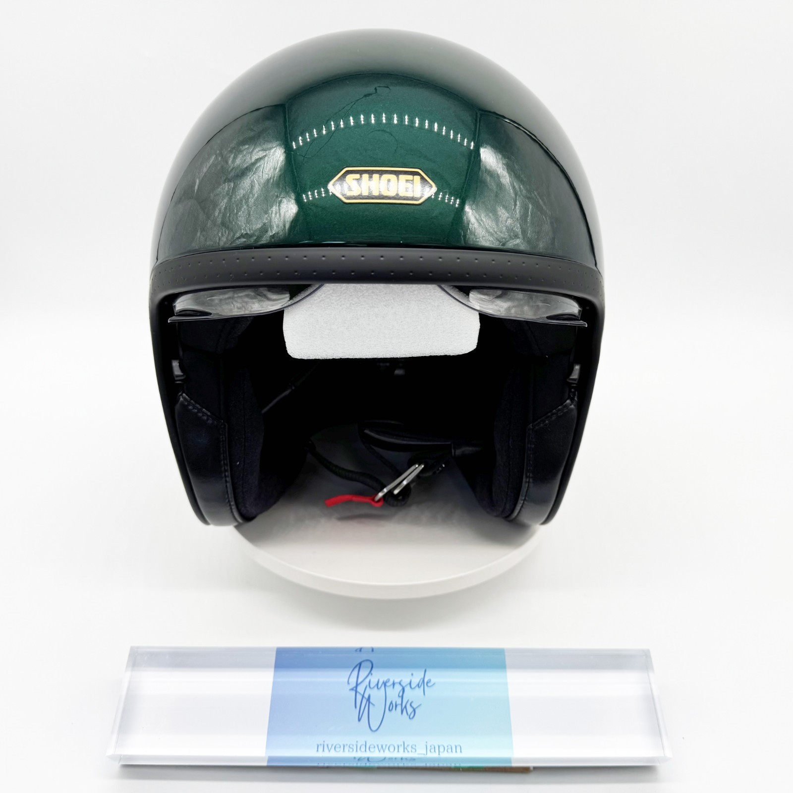 Shoei J O British Green Open Face Scooter Motorcycle Jet