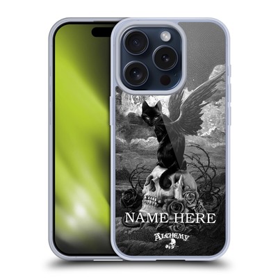 CUSTOM ALCHEMY GOTHIC NAME AND INITIAL SOFT GEL CASE FOR APPLE iPHONE PHONES