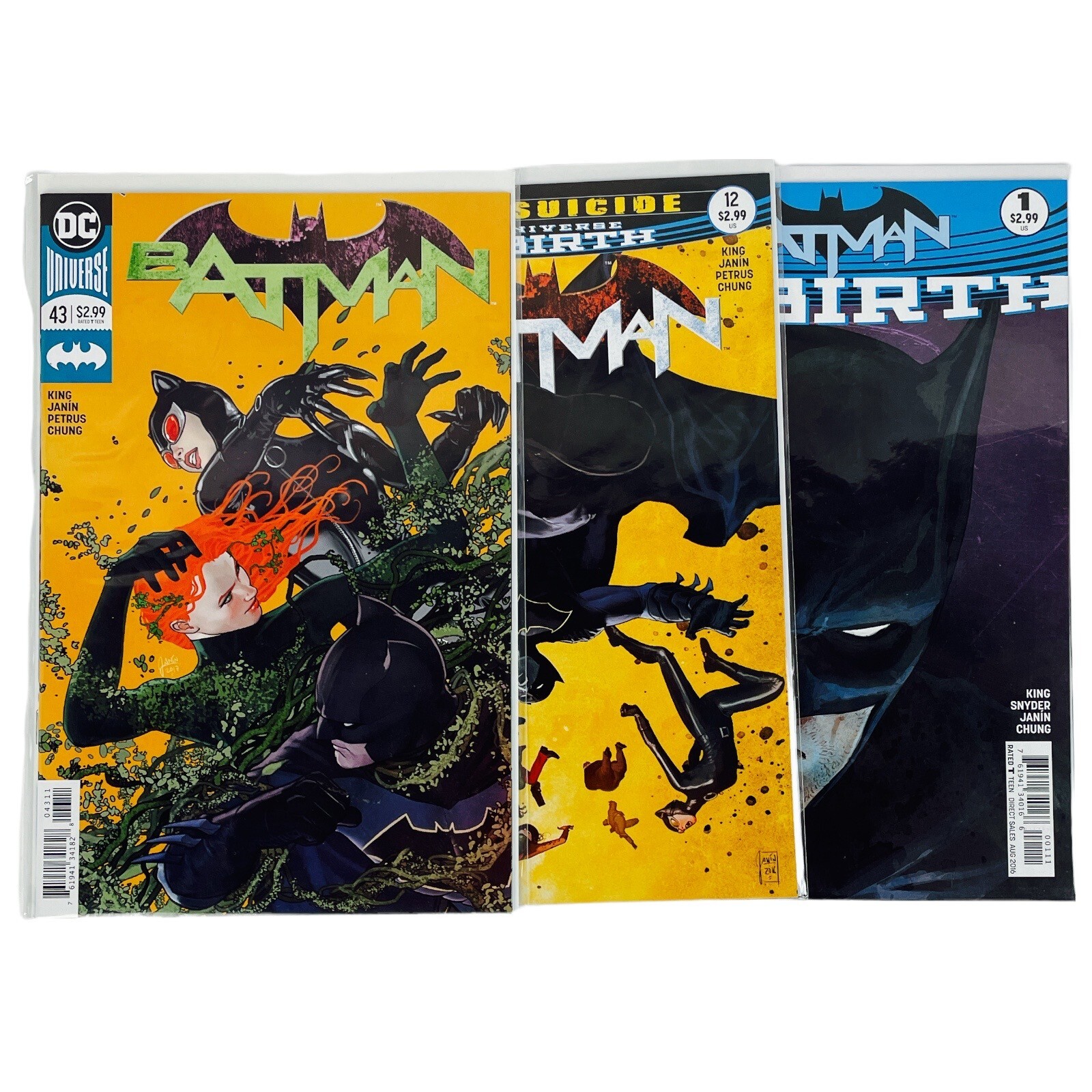 Batman Volume 3 DC Comics Mixed Lot Issues 1, 12, 43 Higher Grade Conditions