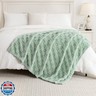 Sage Green 300GSM Fluffy XL Throw Blanket Soft Fleece Bed and Couch Blankets for Bedroom, Farmhouse, and Aesthetic Room Decor 50×70