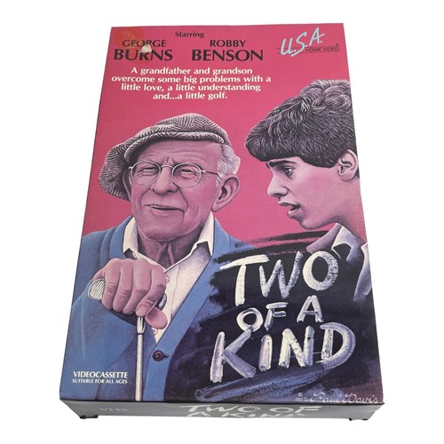 Two of a Kind (1982) Big Box VHS Robby Benson George Burns