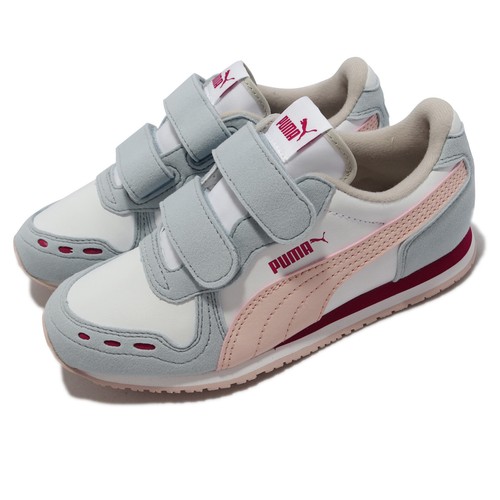 

Puma Cabana Racer SL V PS Белый Серый Розовый Kids Preschool Strap Casual 360732-94, Cabana Racer Sl V Ps
