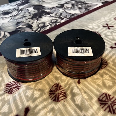 2X 16 GAUGE 100 FT RED BLACK ZIP WIRE AWG CABLE POWER GROUND STRANDED COPPER CAR
