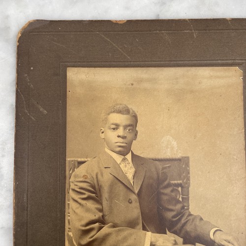 Antique Black White AFRICAN AMERICAN Photograph Estate Find  Cabinet Card