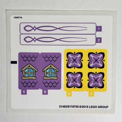 LEGO STICKER SHEET 41077 Aira's Pegasus Sleigh Elves Stickers Decals
