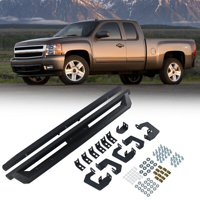 Side Step Nerf Bars Running Boards for 07-18 Silverado 1500 Extended/Double Cab