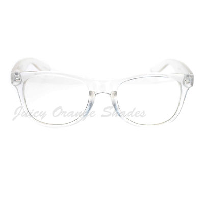 Clear Frame With Clear Lens Glasses Classic Horn Rim Square Eyeglasses