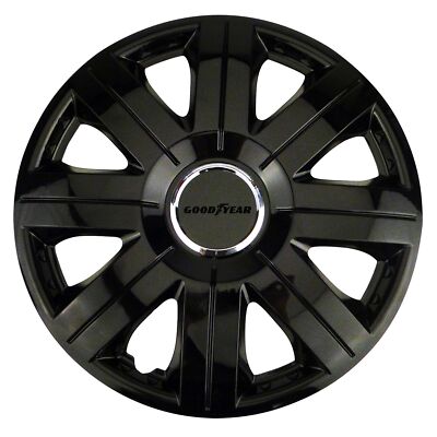 4x Radkappen schwarz 15 Zoll Flexo Goodyear, Radzierblenden schwarz 15