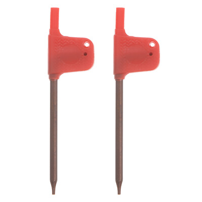 2pcs Torx Screwdriver T6 S2 Steel Flag Type Star Key Wrench for CNC Tool Holder
