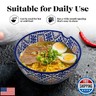 American Atelier Ramen Bowl with Chopsticks | Set of 2 | Soup Bowls for Kitchen | Udon Noodle Bowls with Chopsticks | Stoneware Soup Bowl | 6