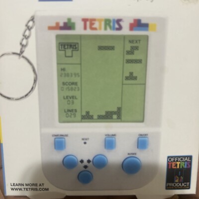 Tetris Keyring Arcade Mini Game Original Sound Keychain NIB