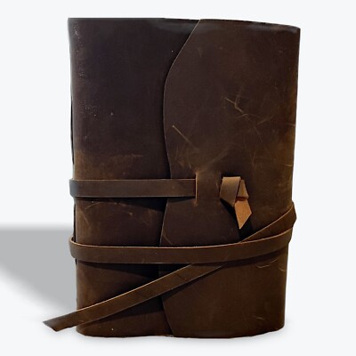 100% Genuine Leather 7 x5  Journal Sketchbook Rustic Notebook Handmade 240 pg.