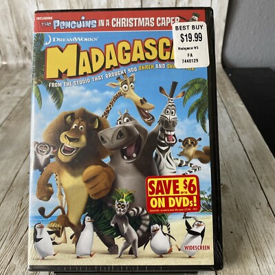Madagascar (DVD, 2005 Widescreen) New Factory Sealed