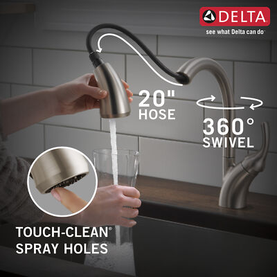 Delta Shiloh Pullout Kitchen Faucet Spotshield Stainless-Certified Refurbished