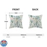 AEIOAE Spring Pillow Covers 16x16 Inch Set of 2,Blue Teal Wild Flower Plant Throw Pillows Case,Seasonal Floral Outdoor Decorative Square Linen Farmhouse Decor Cushion Covers for Home Sofa Bed Couch