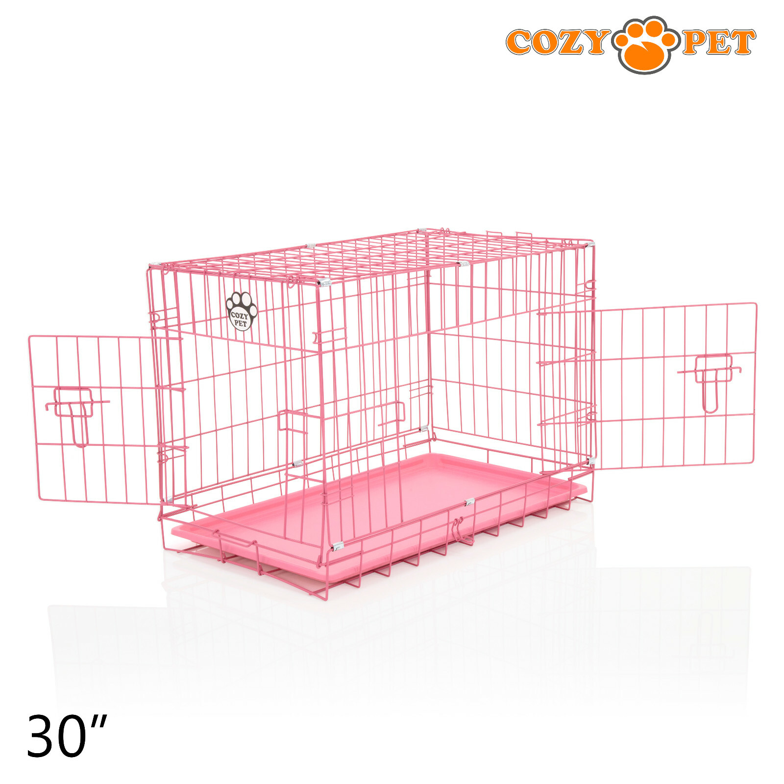 30 inch pink dog crate