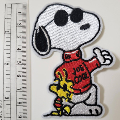 Snoopy Woodstock wearing Sunglasses -Joe Cool Peanuts-Embroidered Iron On Patch