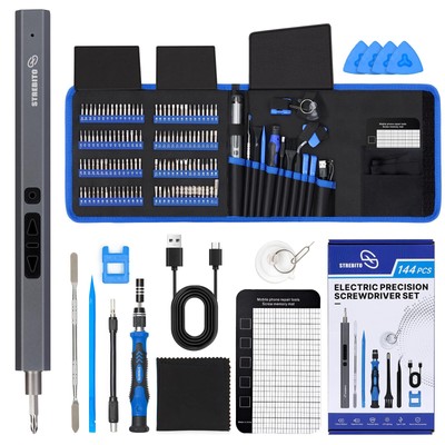 Mini Electric Screwdriver, 144-Piece Electric Precision Screwdriver Set Small...