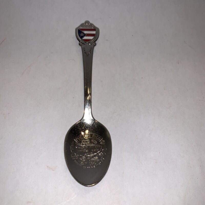 Vintage Souvenir Spoon US Collectible Puerto Rico Crossroads of the Americas
