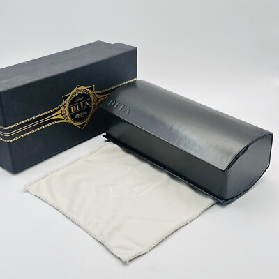DITA Glasses Case Eyeglasses Sunglasses Black XL Leather NEW OVP