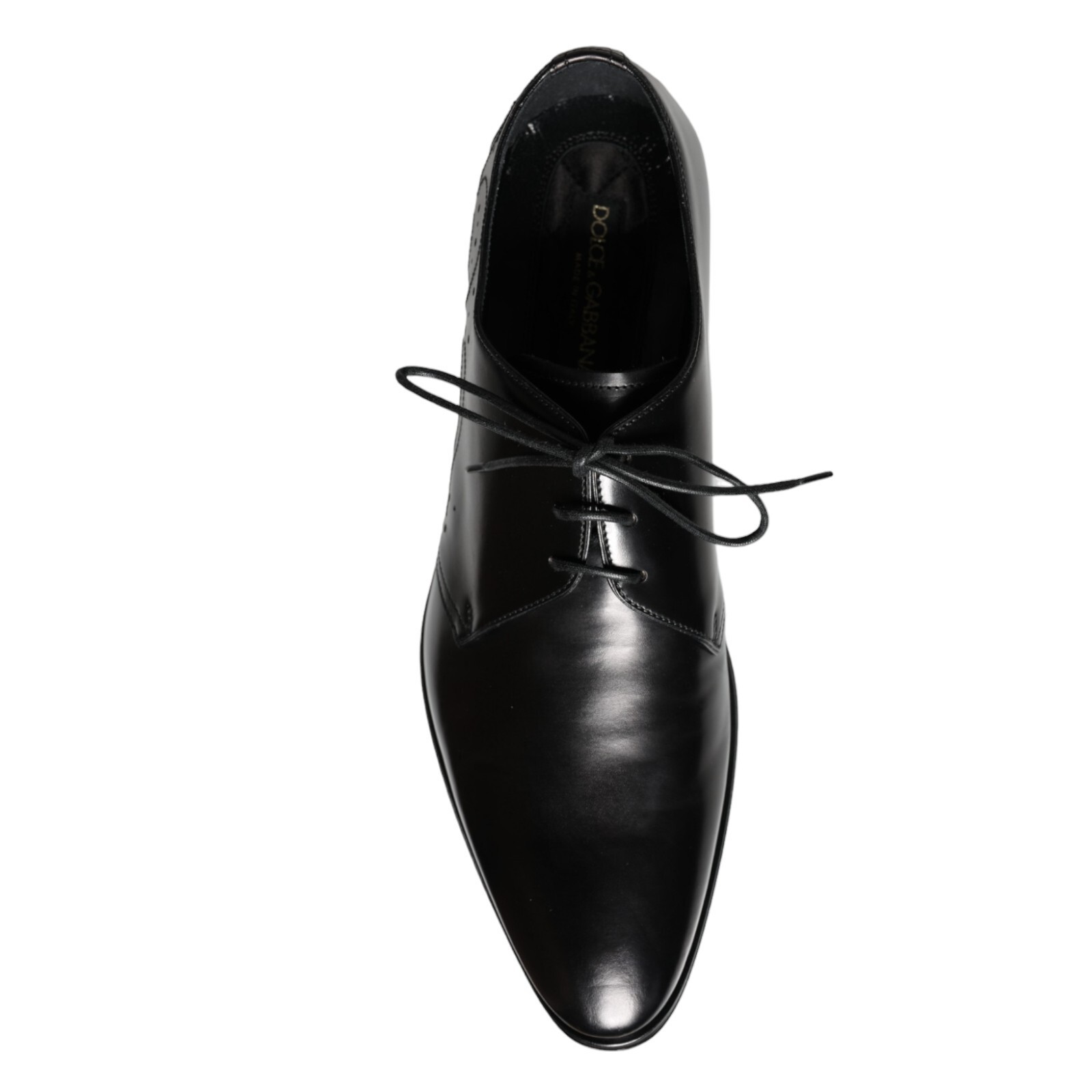 Pre-owned Dolce & Gabbana Shoes Black Calfskin Leather Derby Men Dress Eu43 / Us10 1050usd