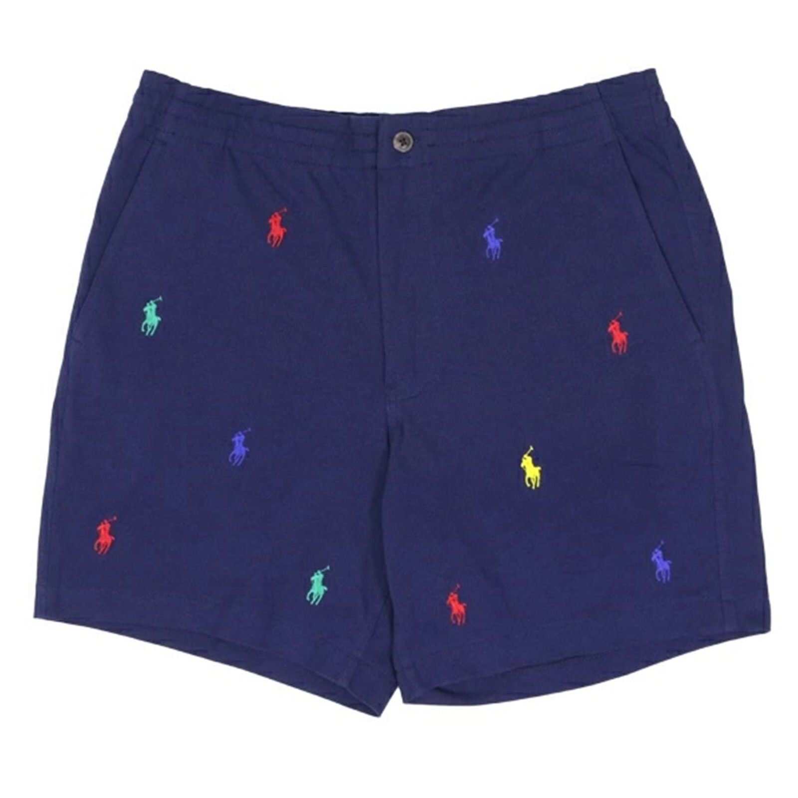 Polo Ralph Lauren Multi-Pony Cotton Sweat Shorts - Navy (Multi-Color ponies) -