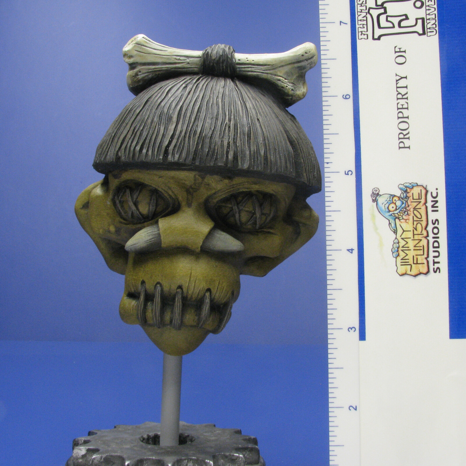 JFN229 Jimmy Flintstone Ben 1 Resin Shrunken Head Shifter Knob