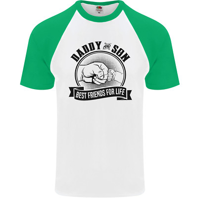 Daddy & Son Best Friends Fathers Day Mens S/S Baseball T-Shirt