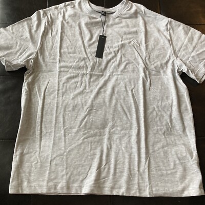 oner men s classic oversized lightweight t-shirt light grey marl size M