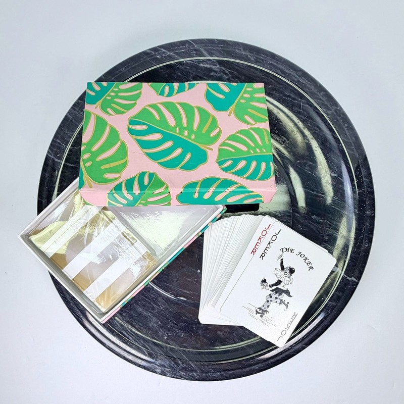 Slant Collections Monstera Leaf Pattern Playing Cards