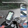 KDD Waterproof Bike Phone Holder - 360 Rotation Motorcycle Phone Mount, Fully Enclosed Touch Sensitive Design, Bicycle Phone Clamp Compatible with iPhone 16 Pro Max/15/14/13/12 Samsung, 4-6.7” Phones