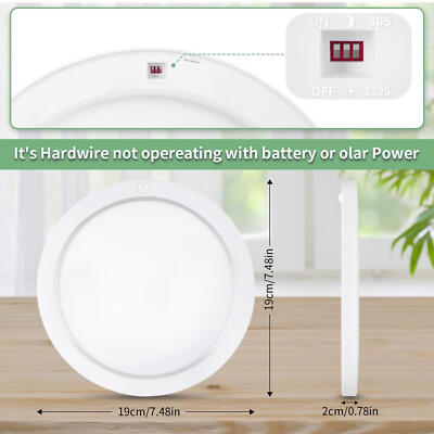 12-24W LED Ceiling Light PIR Motion Sensor Dimmable Flush Mount Garage Wall Lamp