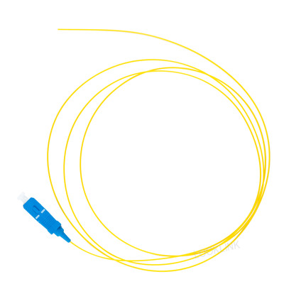 50 Pieces SC/UPC Simplex 9/125 Single Mode Fiber Optic Pigtail 0.9mm Yellow