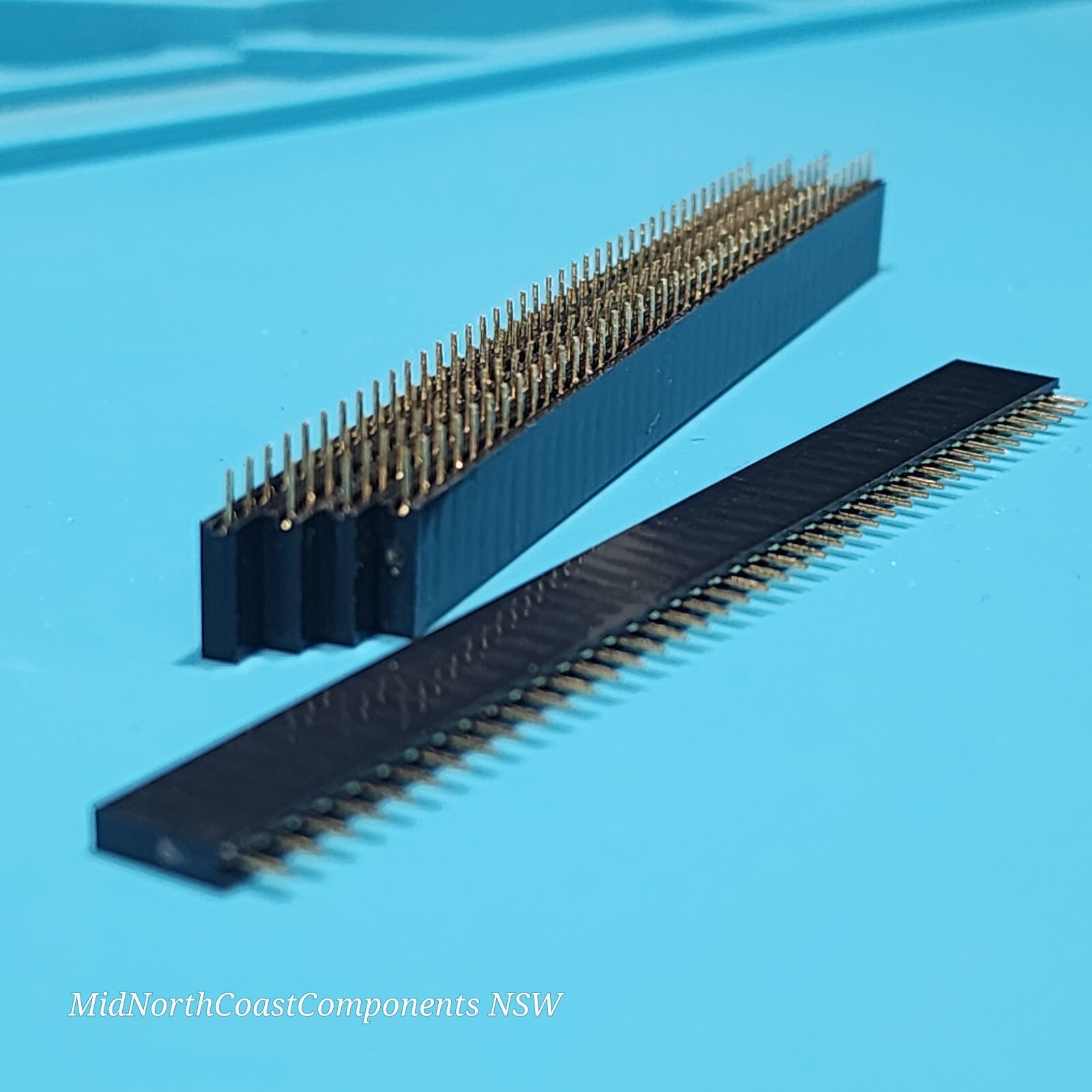 5pcs Straight Female Single Row 40 Pin Black Header Strip 2.54mm PCB Connector