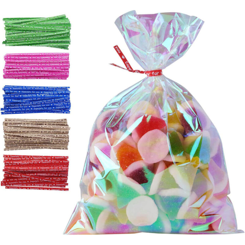 Cookie Packaging Bags Candy Bag Cellophane Party for Treats Gifts 100 Pcs