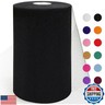 Black Tulle Fabric Roll 6 Inch 100 Yards(300 feet) Sheer Tulle Netting Spool Tulle Ribbon for Tutu Skirt Gift Wrapping Wedding Party Ornaments DIY Crafts