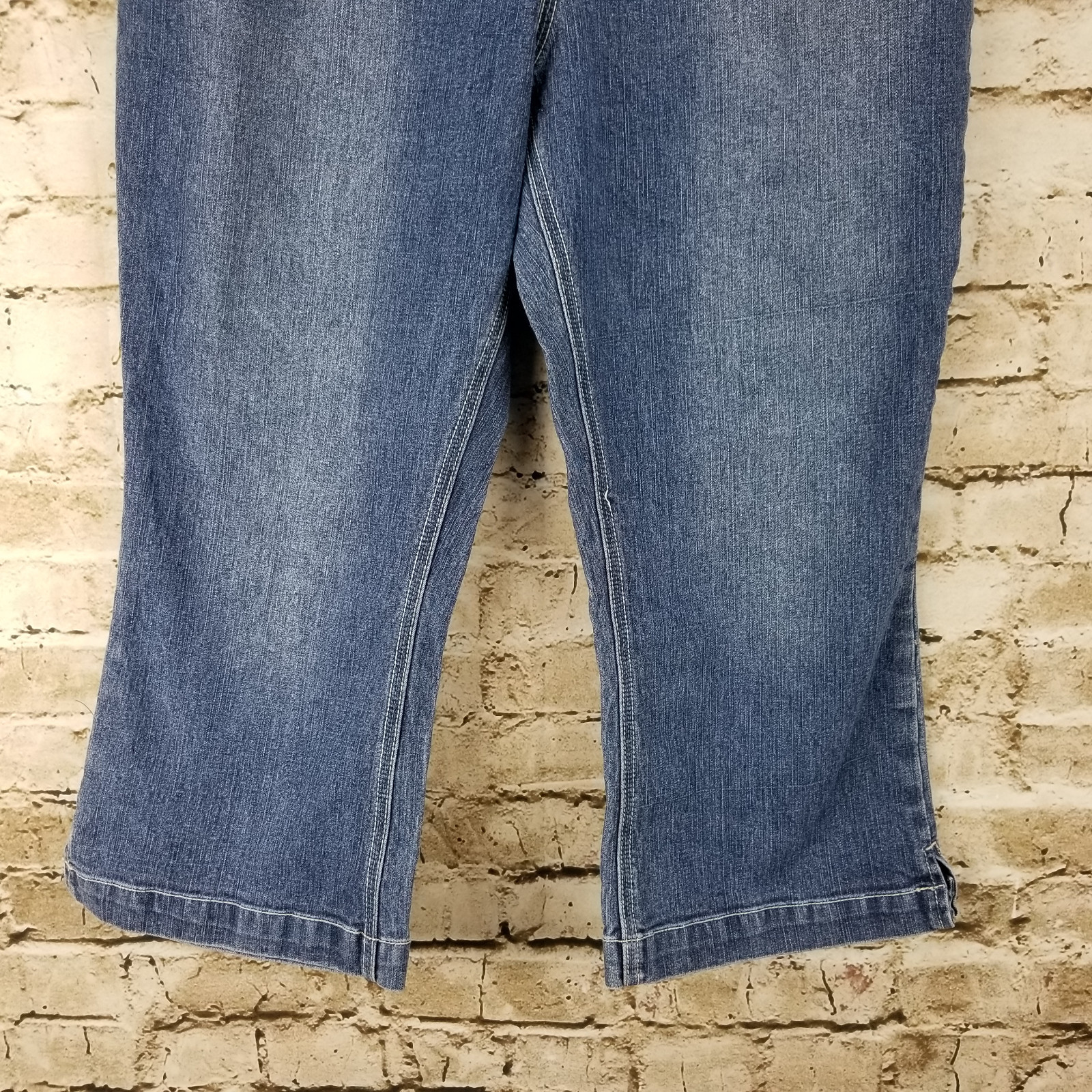 Announcements Maternity Womens Capris Size M 8 10 Blue Jeans Denim Stretch Band