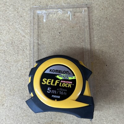 PSE55E 5M/16' Metric Self-Lock Tape Measure, Yellow/Black *read